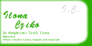 ilona cziko business card